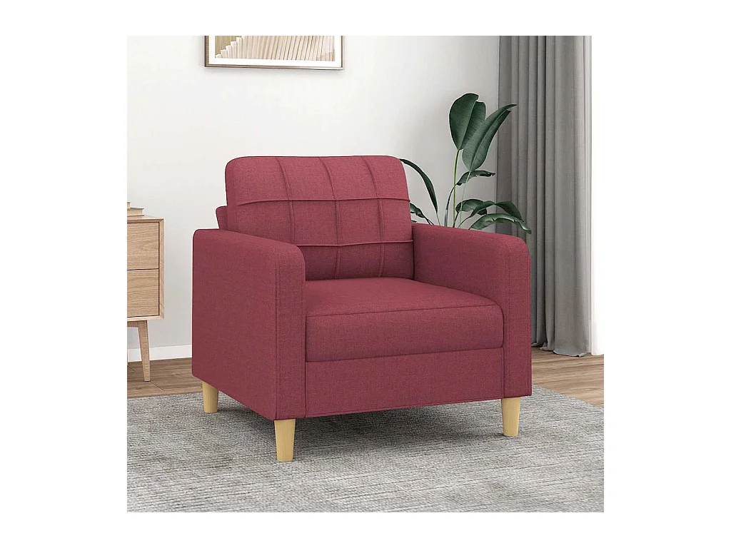 Burgunderroter Sessel 60 cm Stoff
