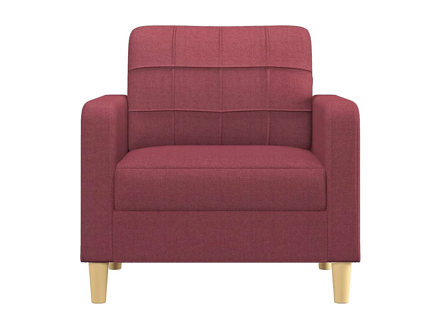 Sillón Tela Rojo Burdeos 60 cm