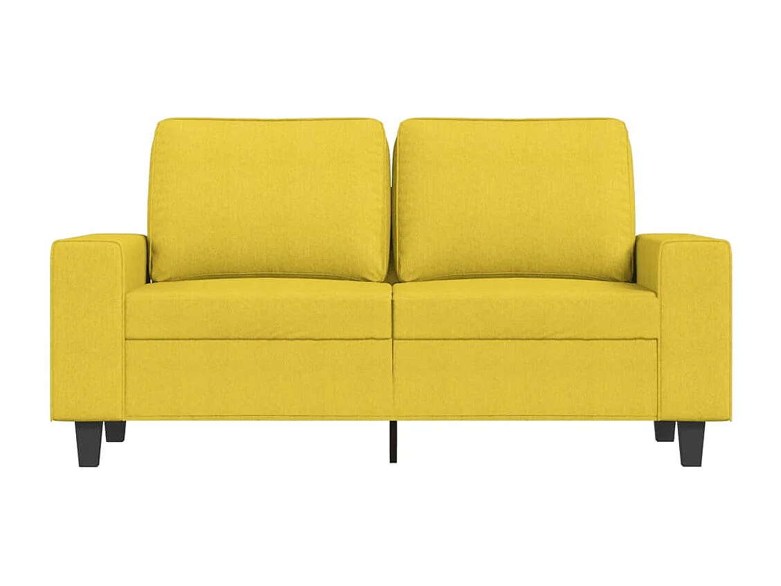 Sofá 2 plazas Amarillo claro 120 cm Tela