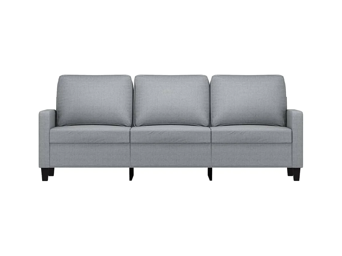 Divano 3 posti Grigio chiaro 180 cm Tessuto