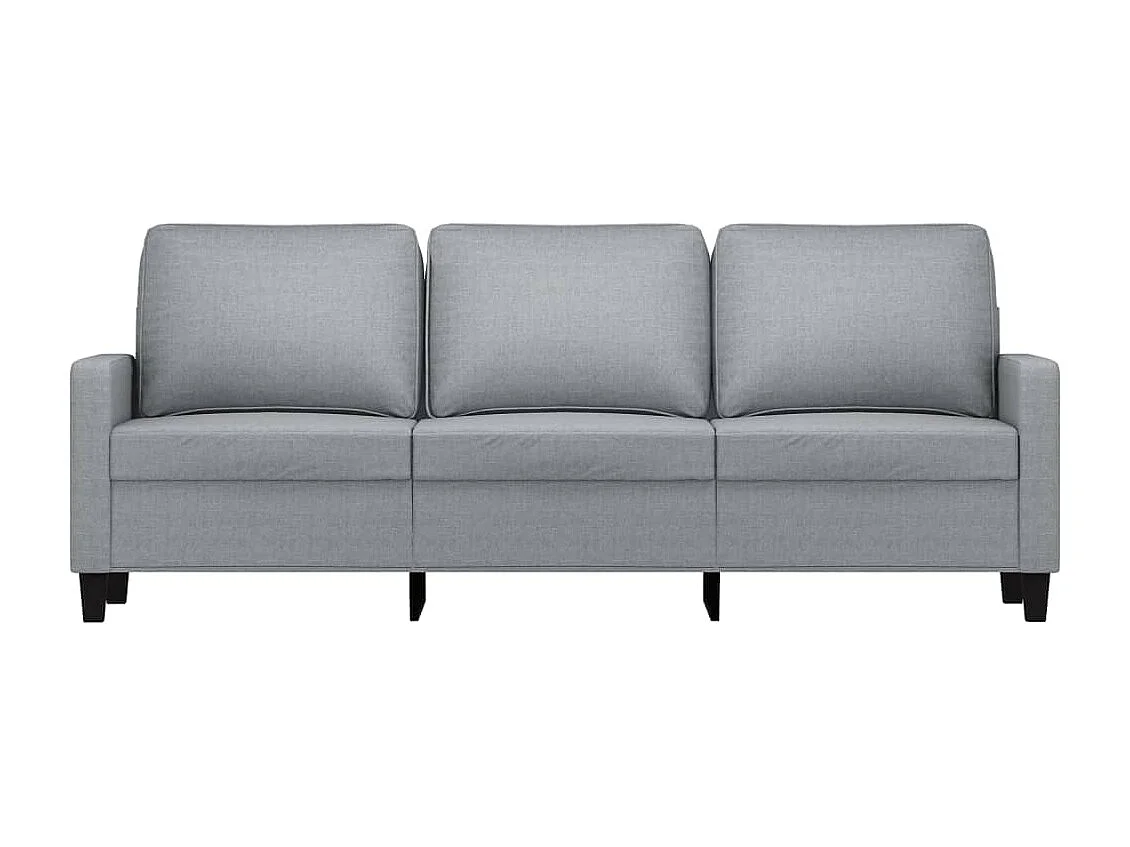 Divano 3 posti Grigio chiaro 180 cm Tessuto
