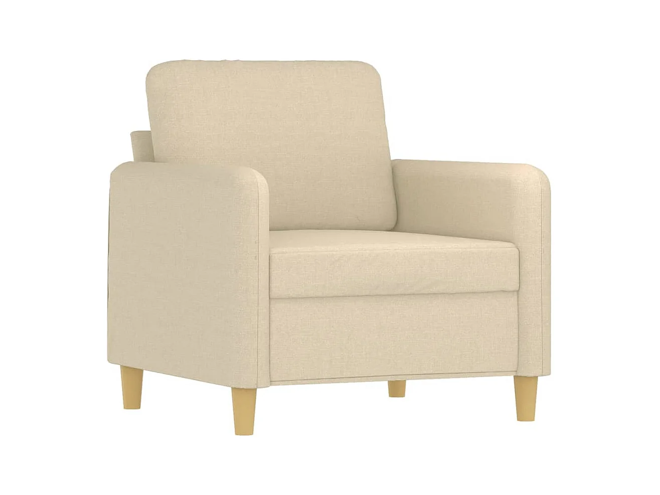 Crèmekleurige fauteuil 60 cm stof