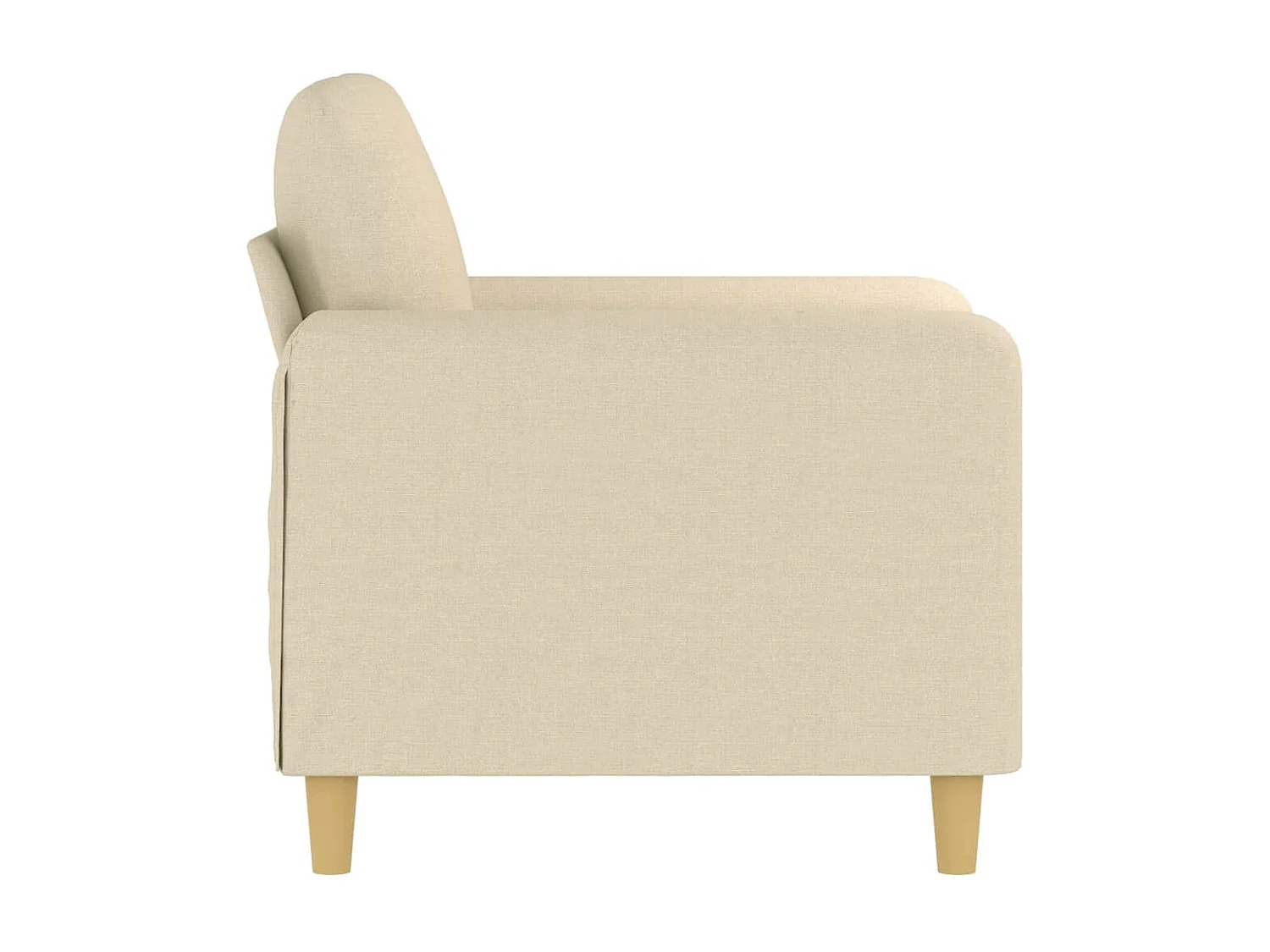 Crèmekleurige fauteuil 60 cm stof