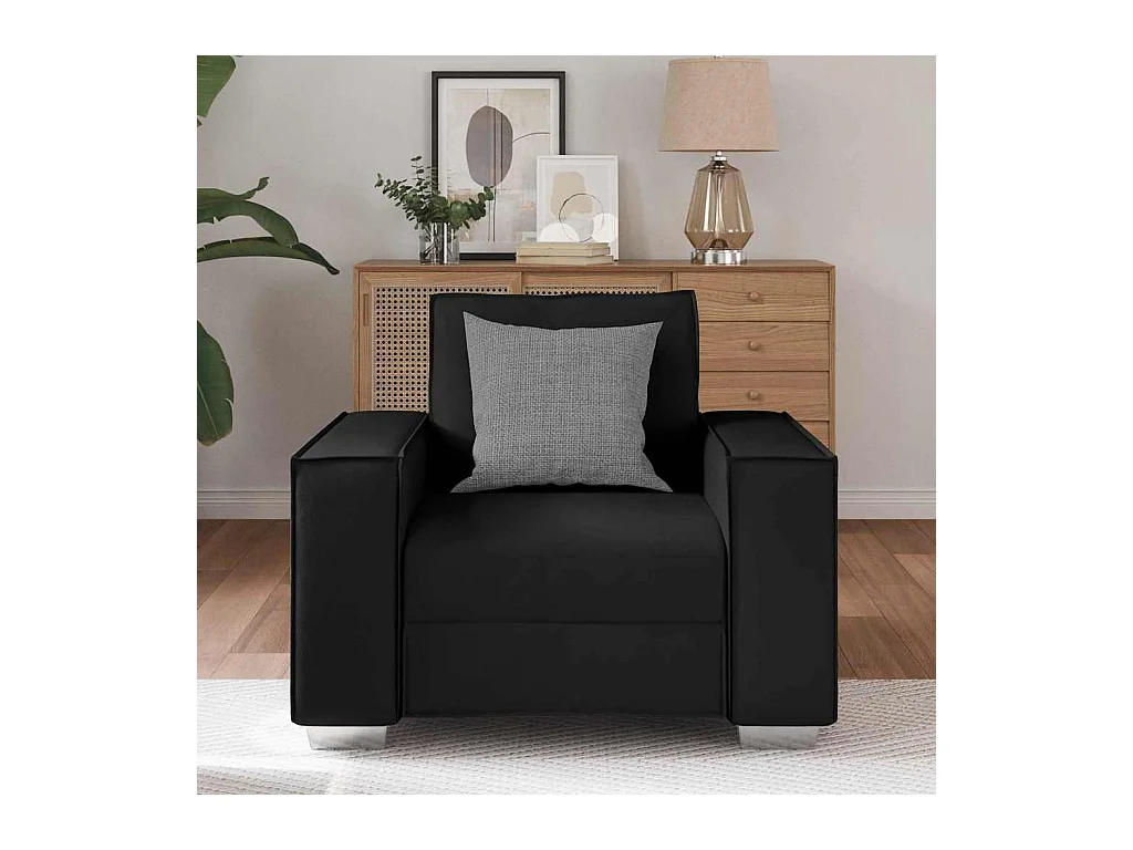 Fauteuil canapé Noir 99 x 78 x 84 cm Cuir artificiel