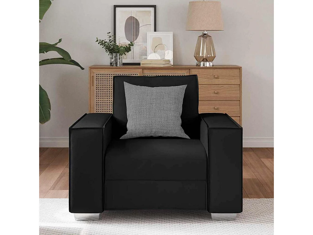 Fauteuil canapé Noir 99 x 78 x 84 cm Cuir artificiel
