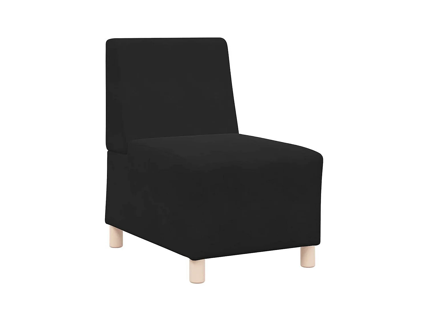 Divano componibile senza braccioli nero 55 x 74 x 82 cm