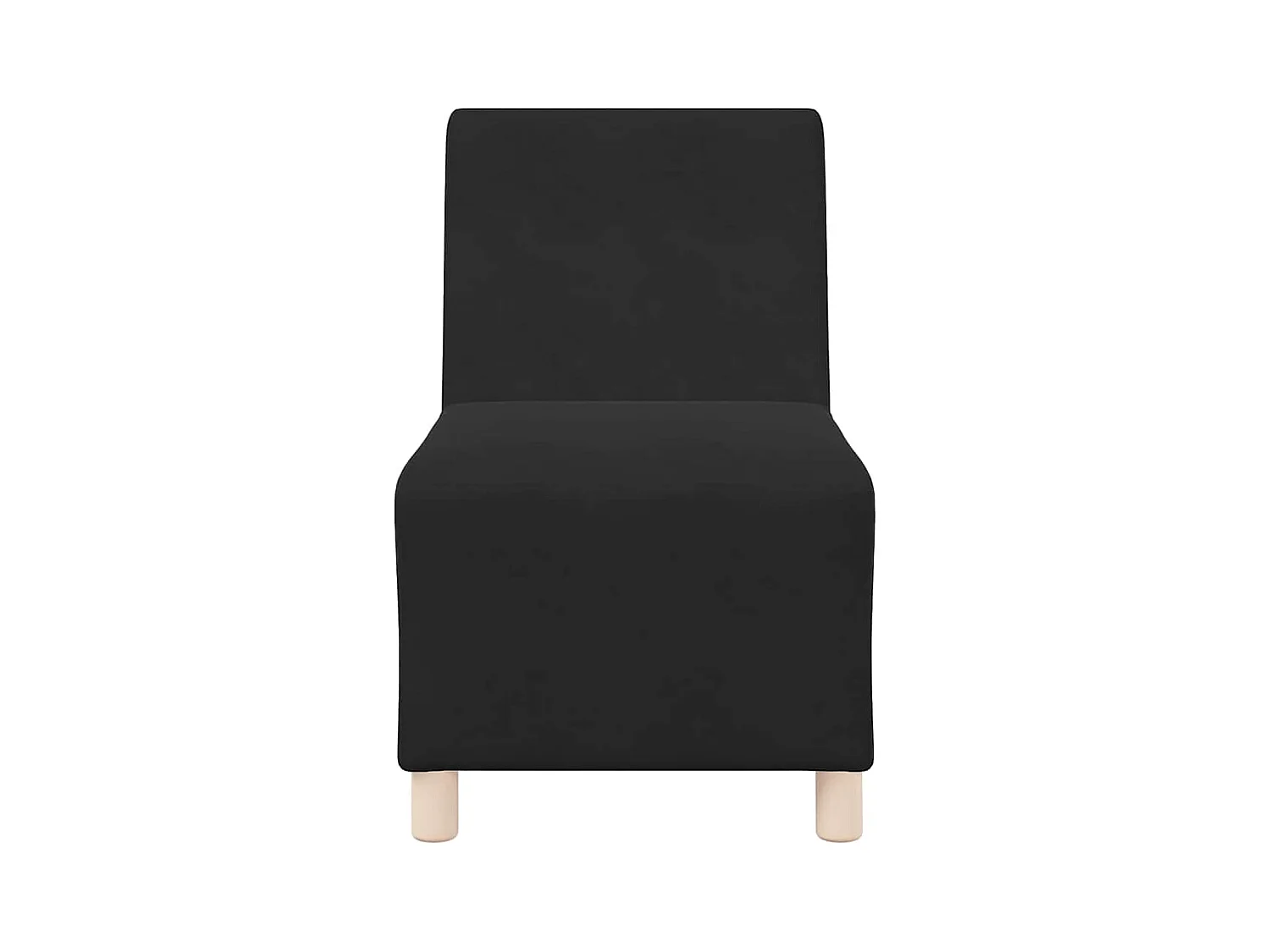 Divano componibile senza braccioli nero 55 x 74 x 82 cm