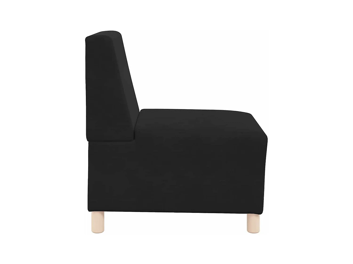 Divano componibile senza braccioli nero 55 x 74 x 82 cm