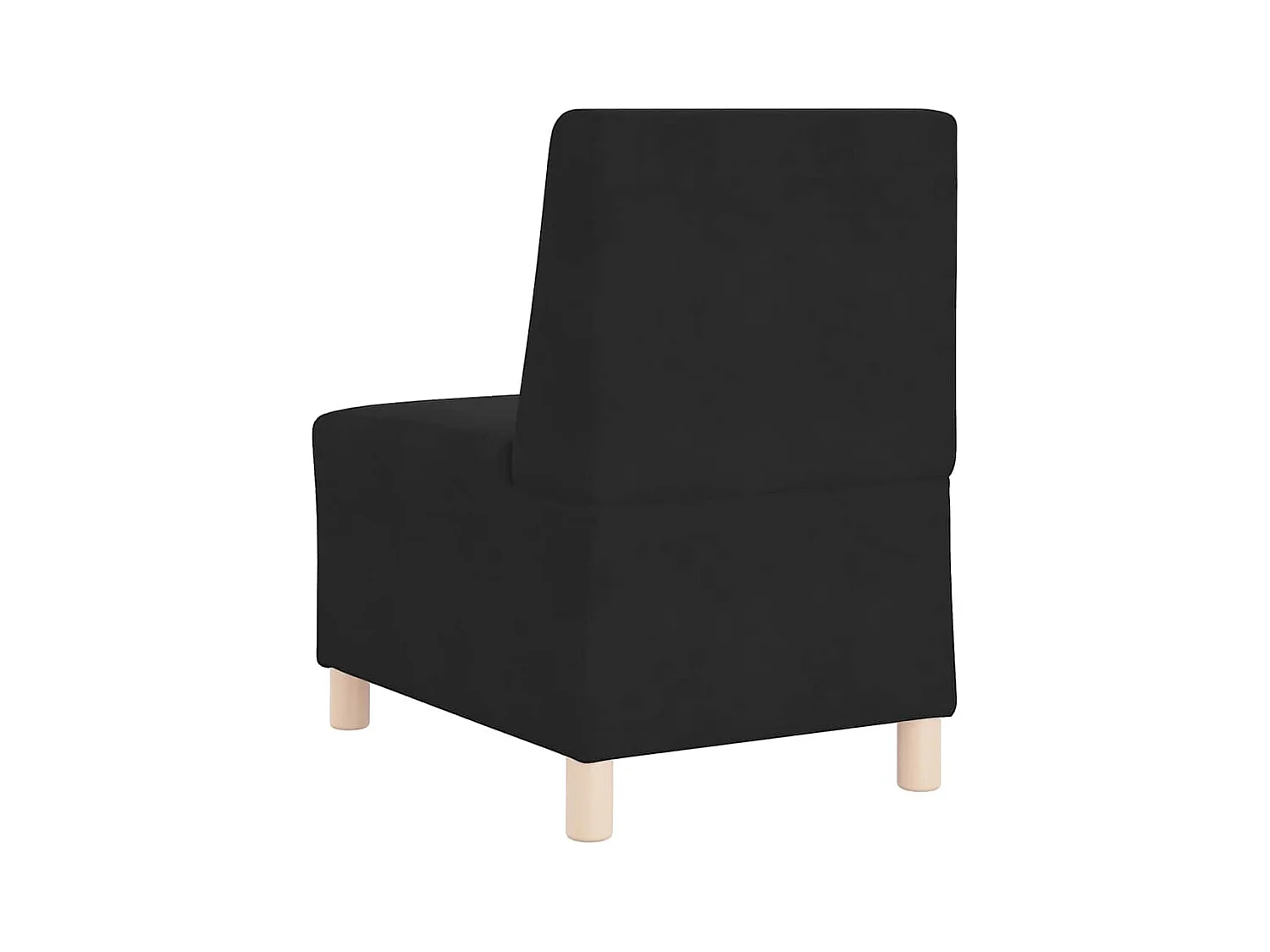 Divano componibile senza braccioli nero 55 x 74 x 82 cm