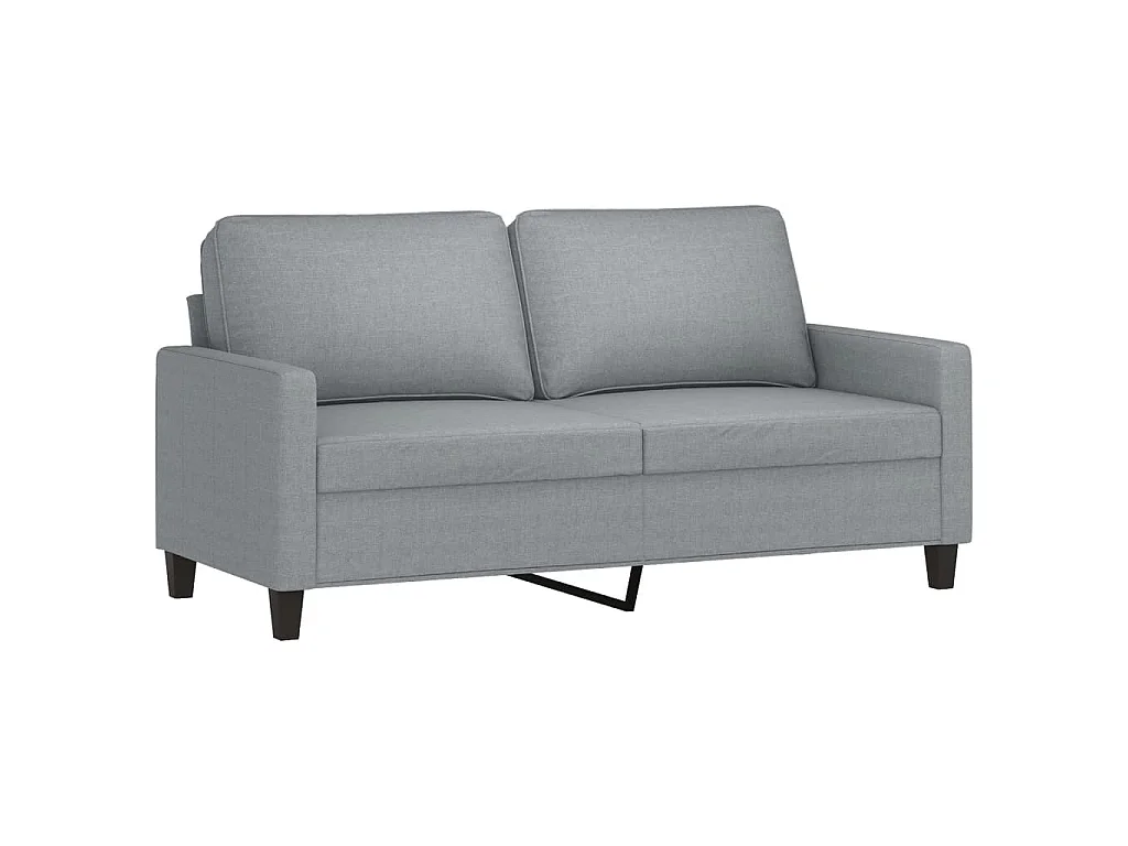 Ensemble de canapés 3 pcs avec coussins Gris clair Tissu