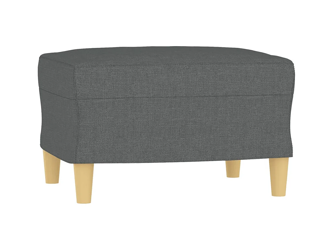 Conjunto de sofá de 3 piezas con cojines Tela Gris Oscuro