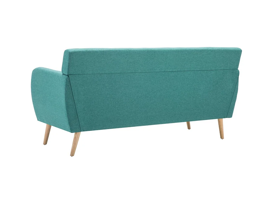 3-zitsbank met stoffen bekleding 172x70x82 cm groen