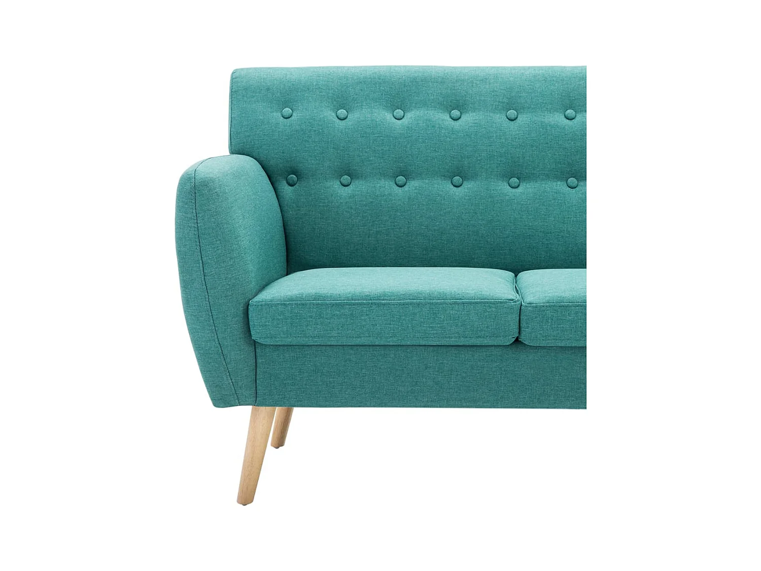 3-zitsbank met stoffen bekleding 172x70x82 cm groen