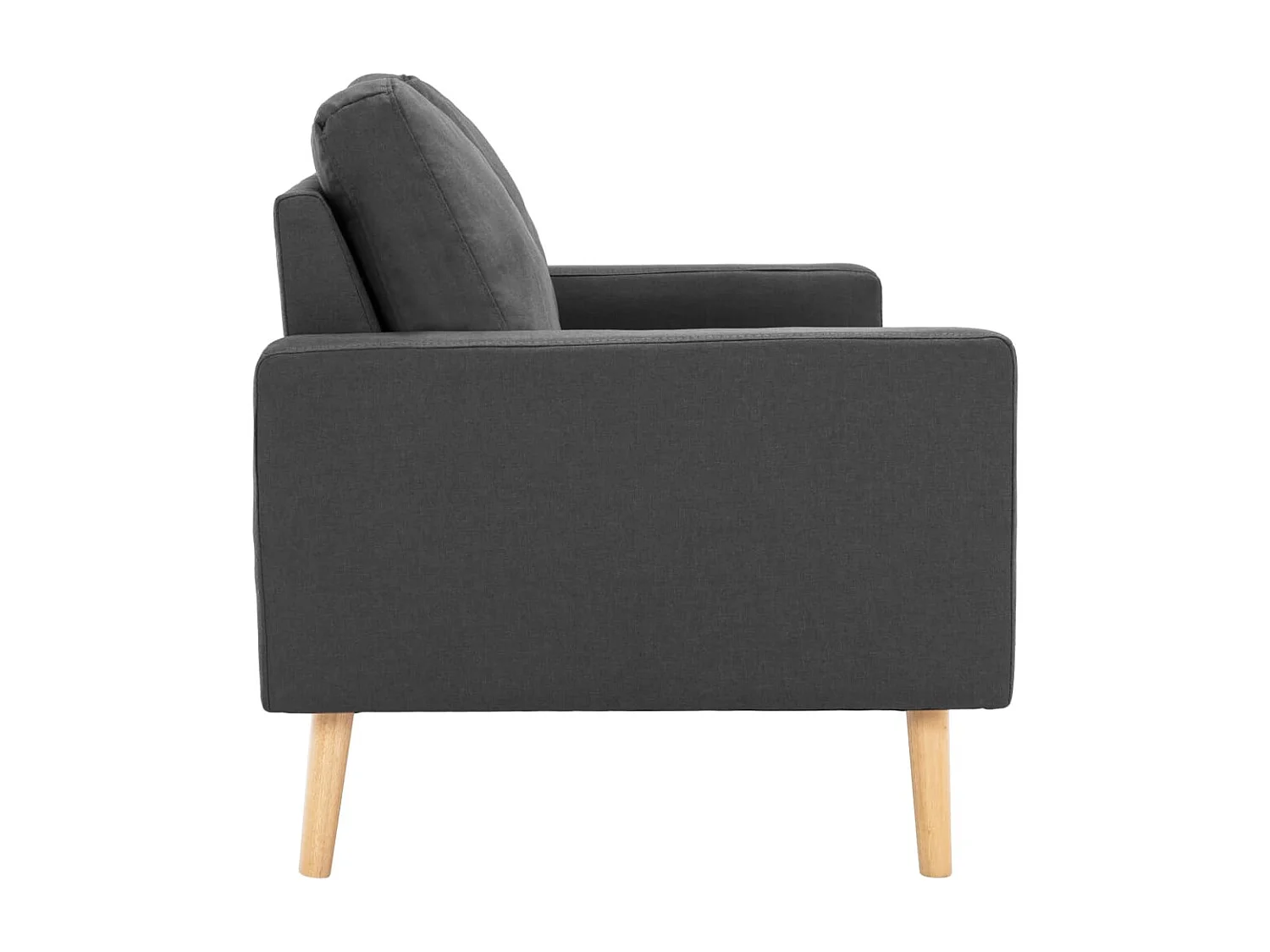 Divano 2 posti Tessuto grigio scuro