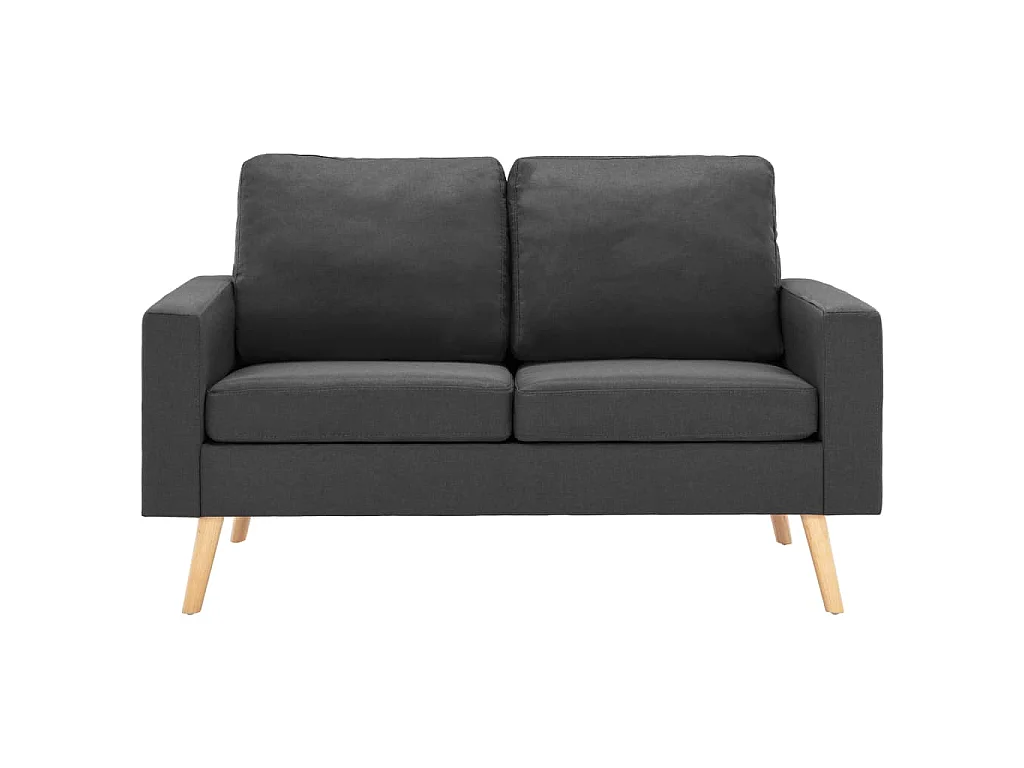 2-Sitzer-Sofa, dunkelgrauer Stoff