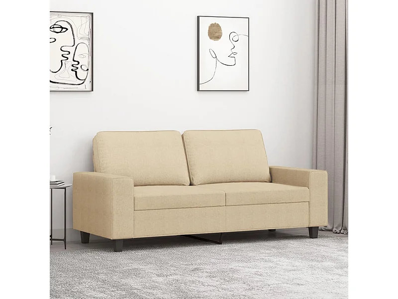 2-zitsbank Crème 140 cm Stof
