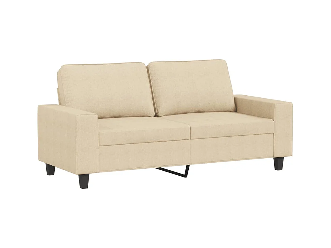 Sofá 2 plazas Crema 140 cm Tela