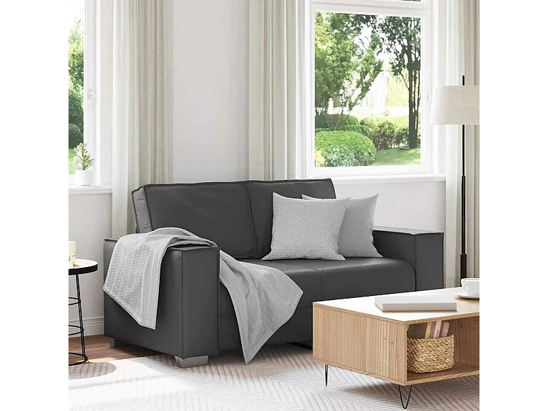 Fauteuil canapé Gris 160 x 78 x 84 cm Cuir artificiel