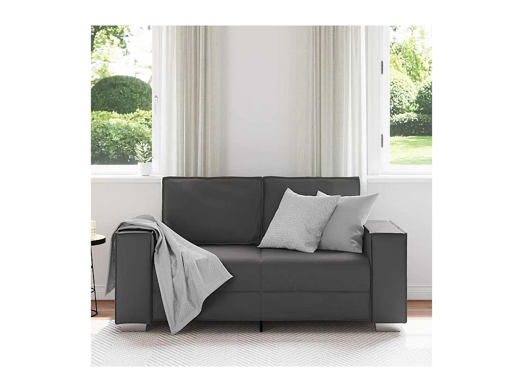 Grijze fauteuil 160 x 78 x 84 cm Kunstleer