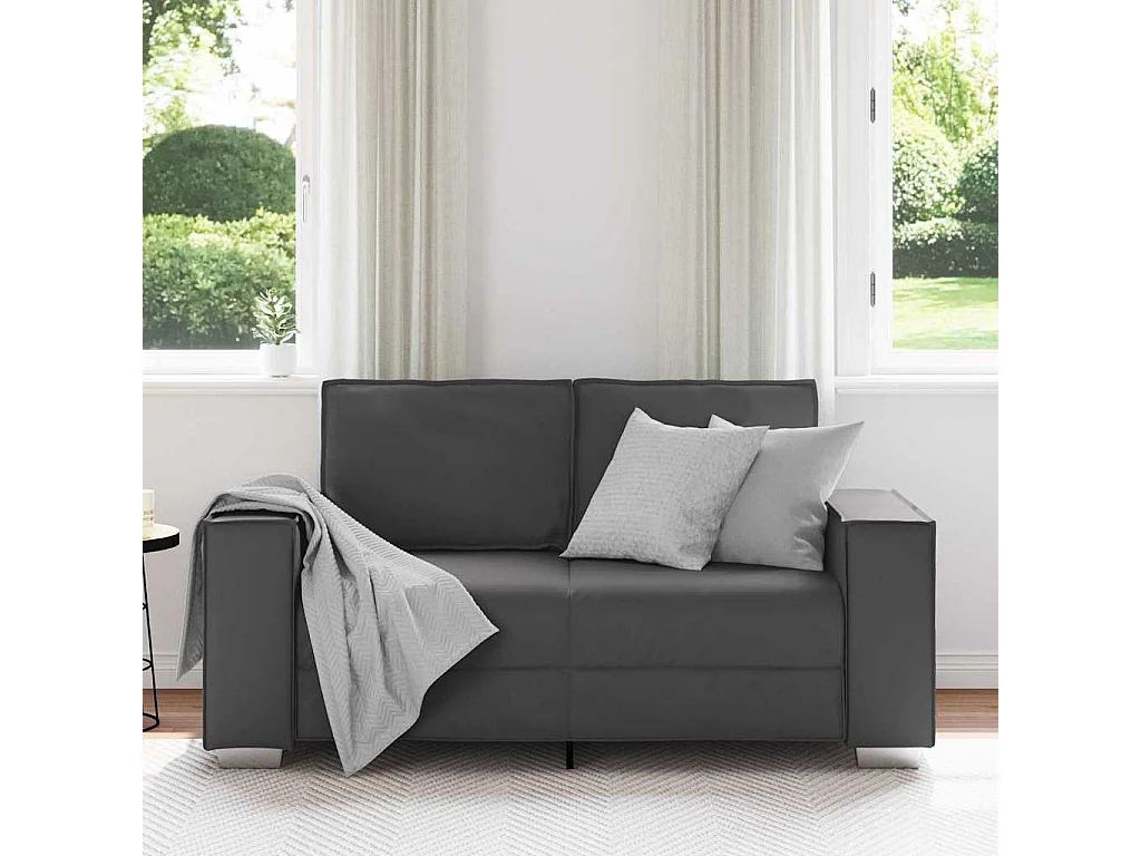 Fauteuil canapé Gris 160 x 78 x 84 cm Cuir artificiel