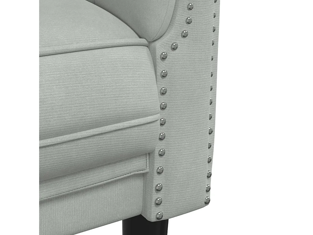 Conjunto de sofá de 2 piezas de terciopelo gris claro