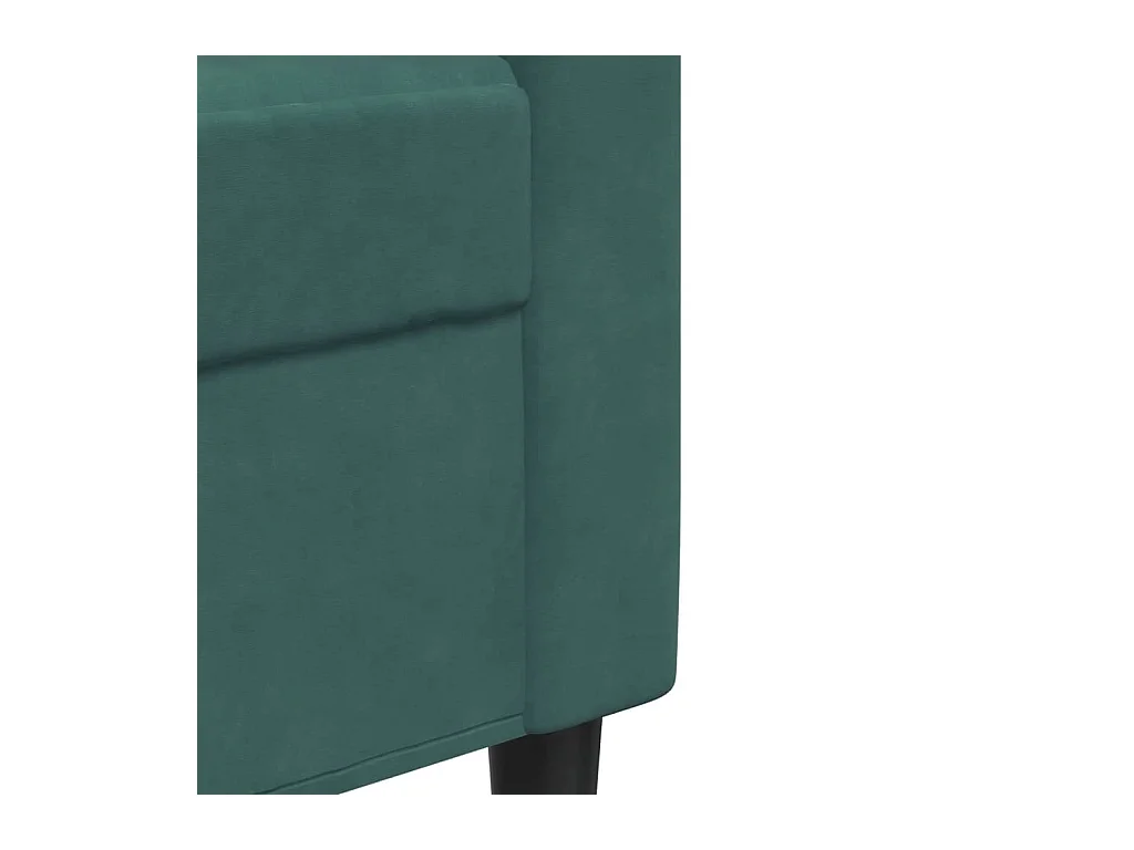 Sofá de 2 plazas verde oscuro de 120 cm en terciopelo