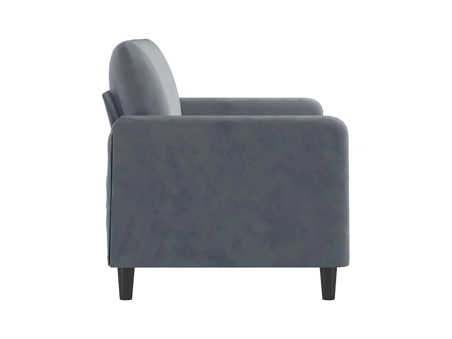 Divano 2 posti Grigio scuro 120 cm Velluto