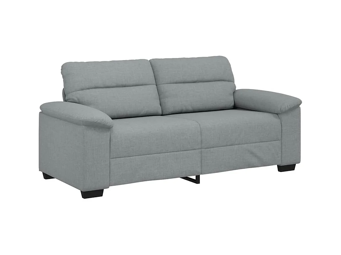 Canapé à 2 places gris clair 140 cm tissu