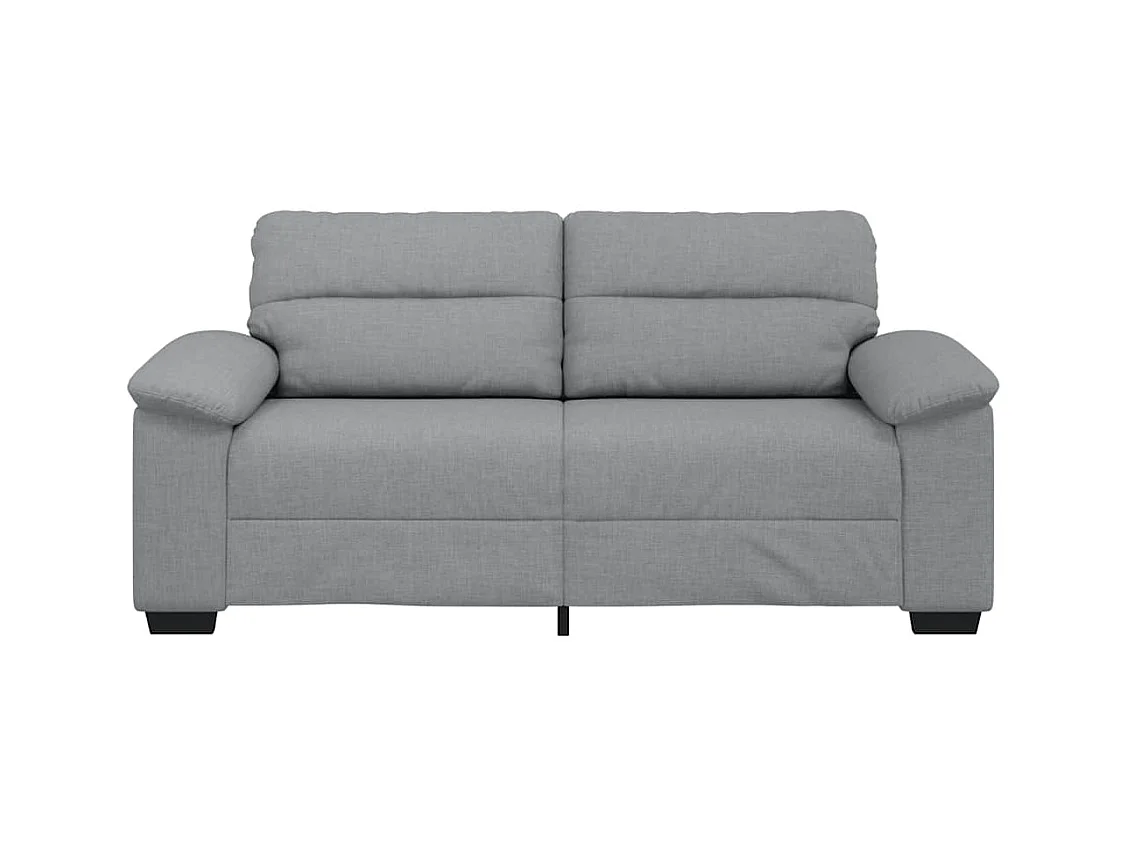 Canapé à 2 places gris clair 140 cm tissu