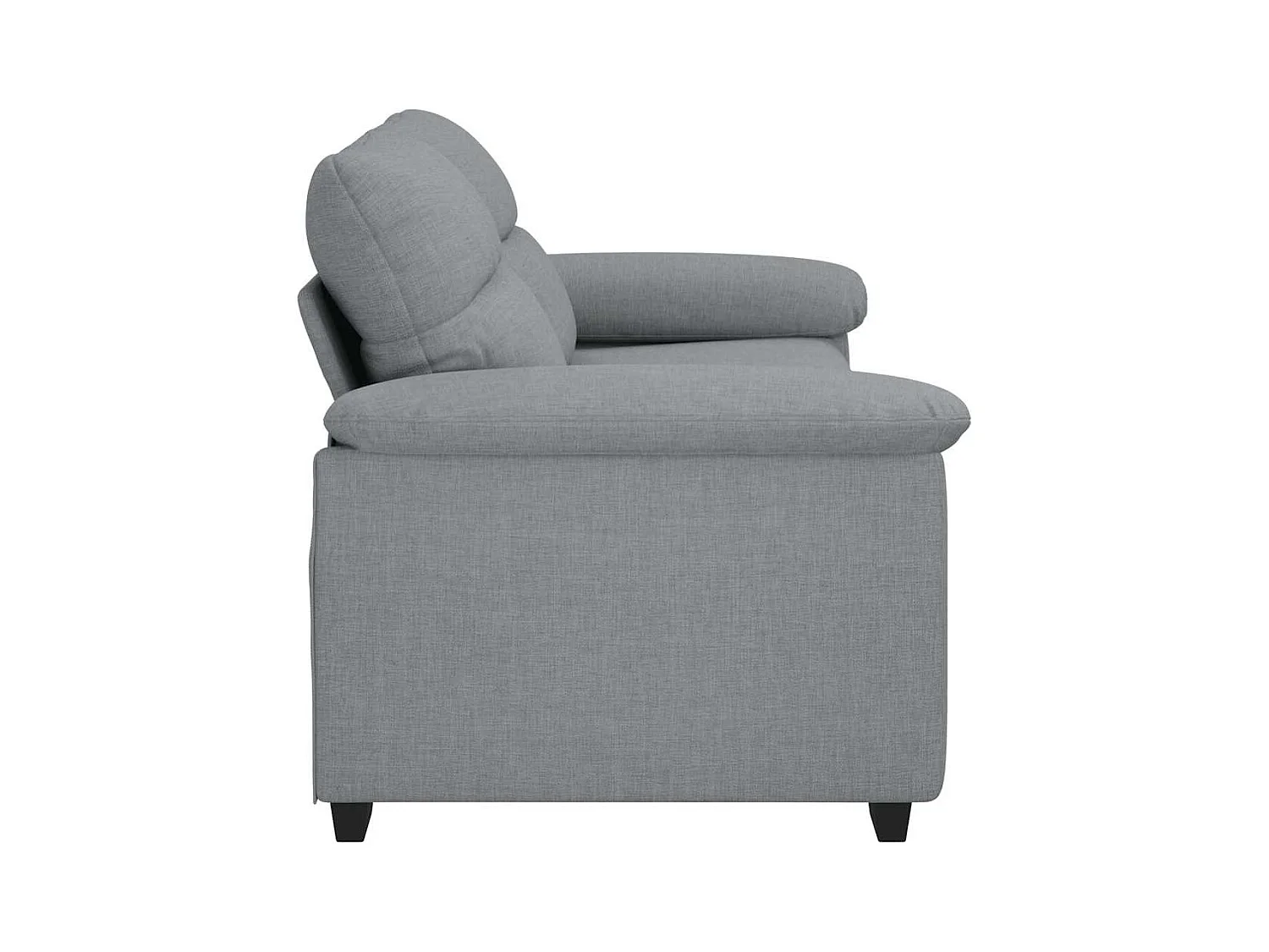 Canapé à 2 places gris clair 140 cm tissu