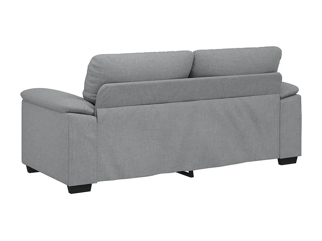 Canapé à 2 places gris clair 140 cm tissu