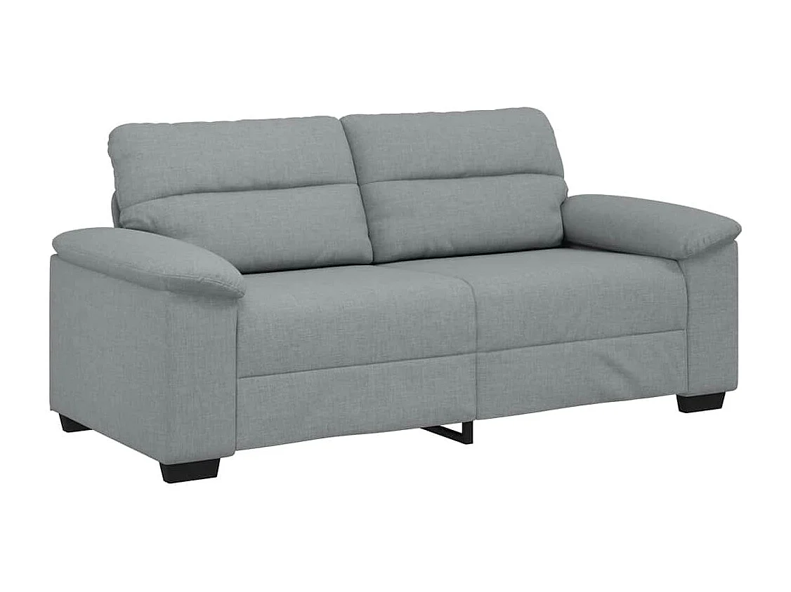 Canapé à 2 places gris clair 140 cm tissu