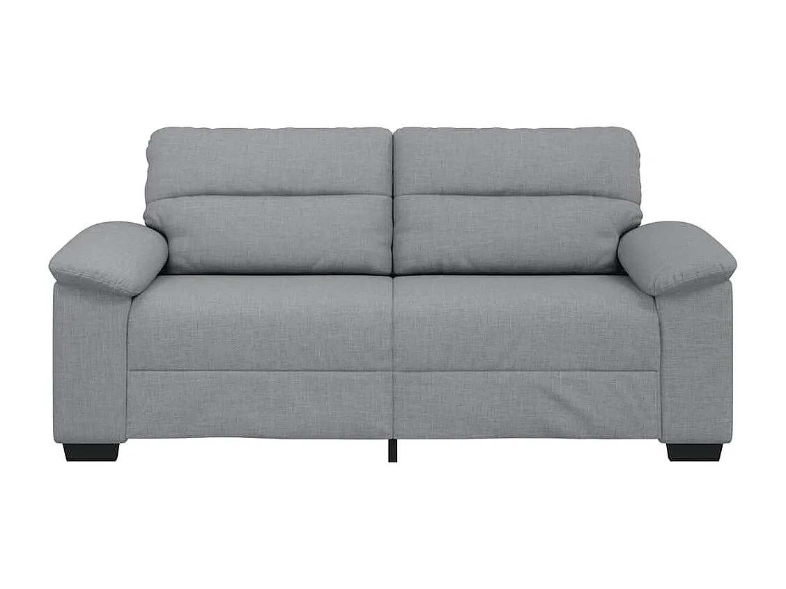 Canapé à 2 places gris clair 140 cm tissu
