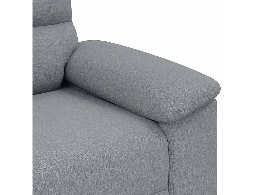 Canapé à 2 places gris clair 140 cm tissu