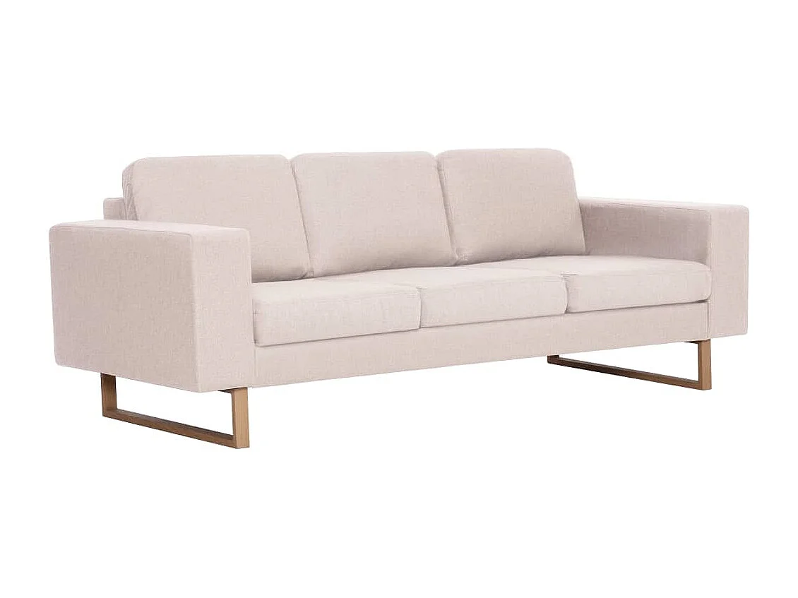 3-Sitzer-Sofa aus cremefarbenem Stoff