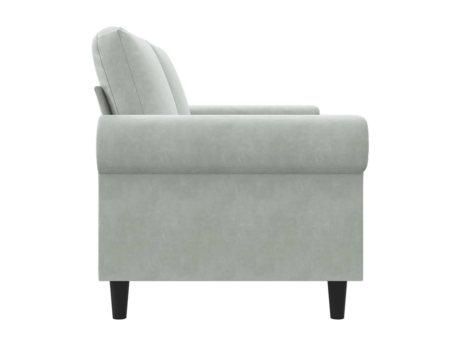 Sofá 2 plazas Gris claro 140 cm Terciopelo