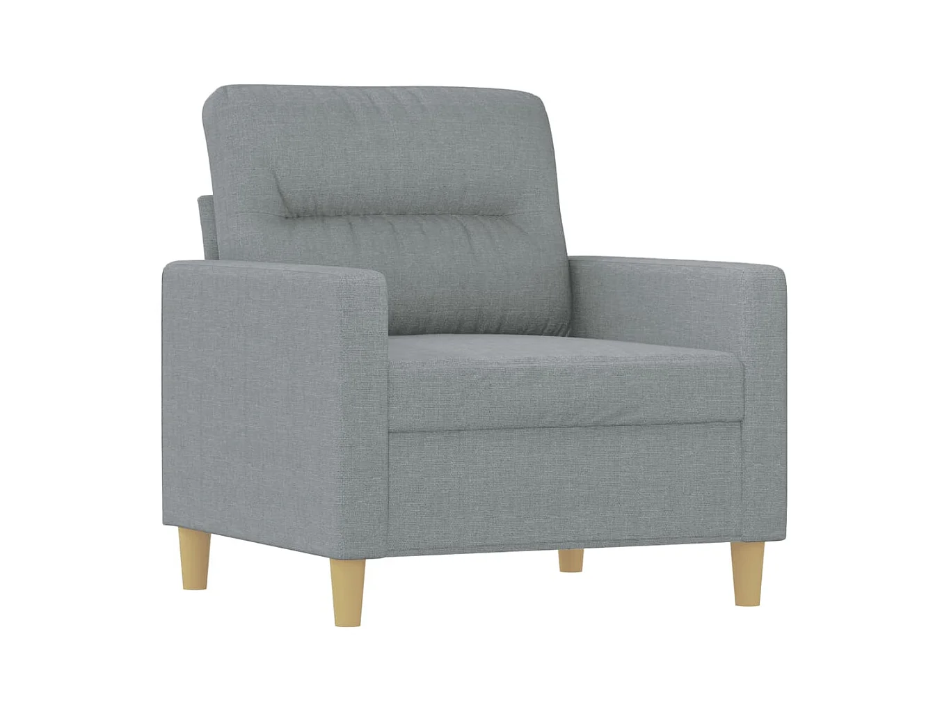 Ensemble de canapés 4 pcs avec coussins Gris clair Tissu