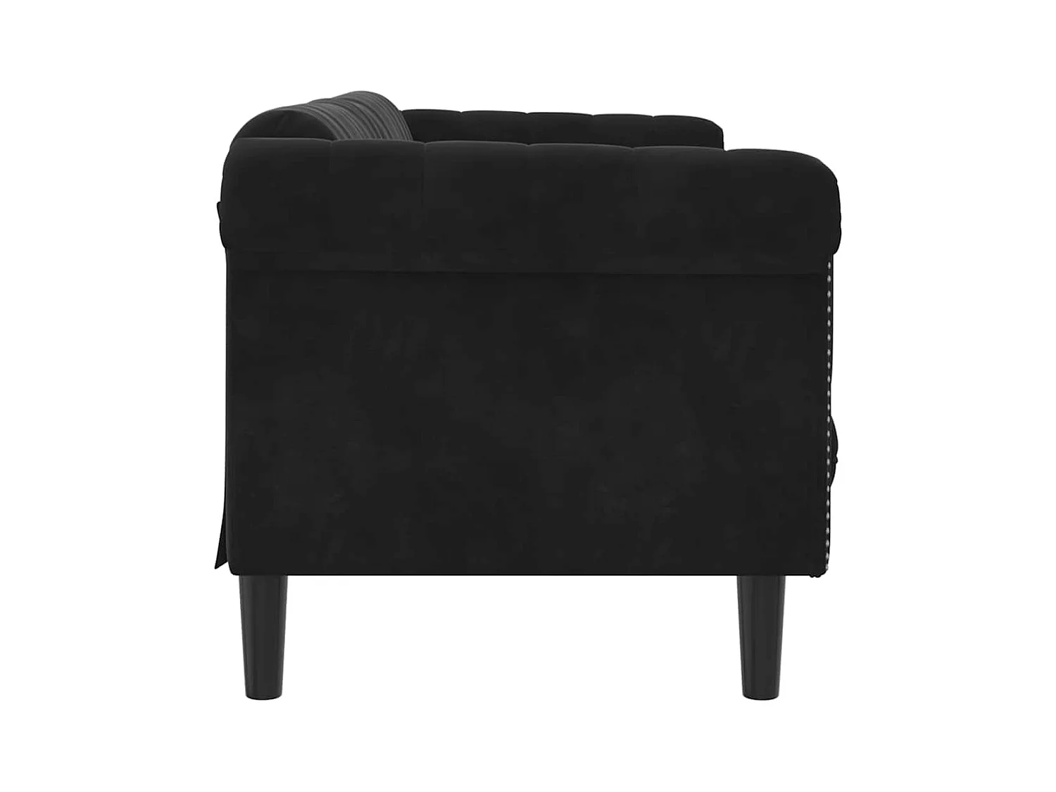 Zwarte fluwelen 3-zitsbank