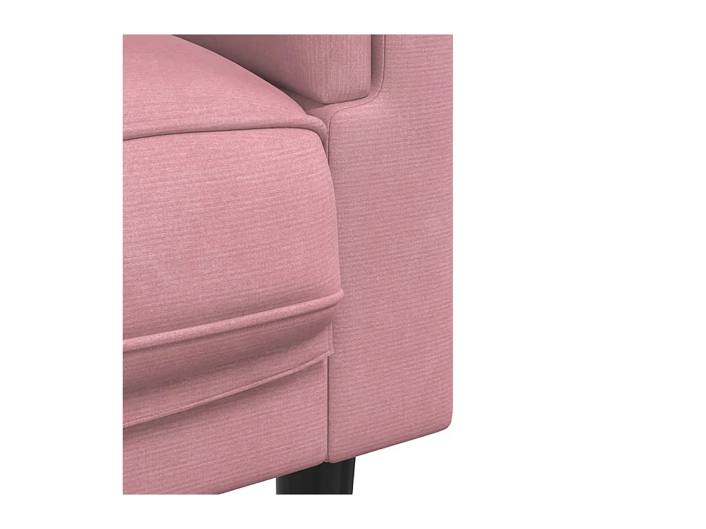Set di divani 2 pezzi con cuscini in velluto rosa
