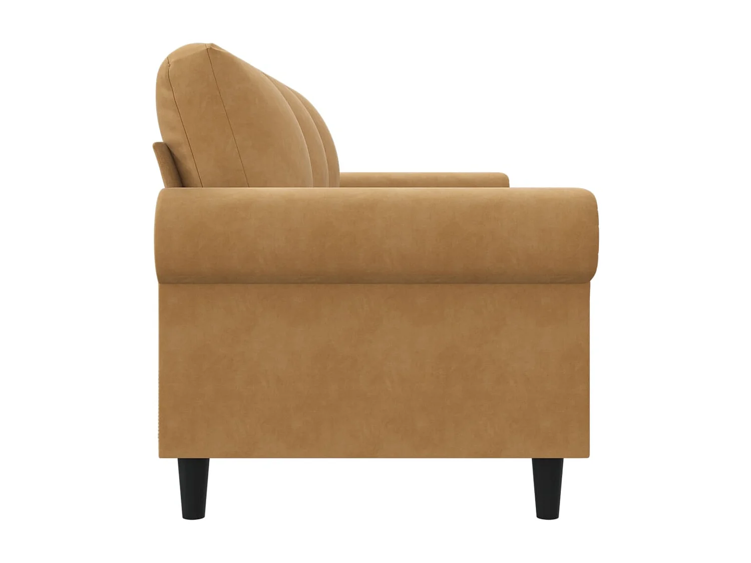 3-Sitzer-Sofa Braun 180 cm Samt