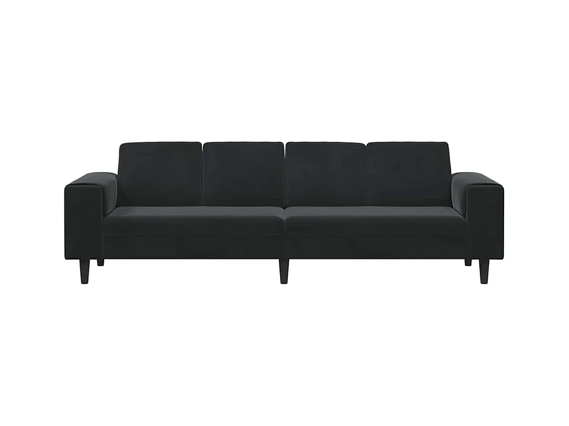 Set di divani in velluto nero