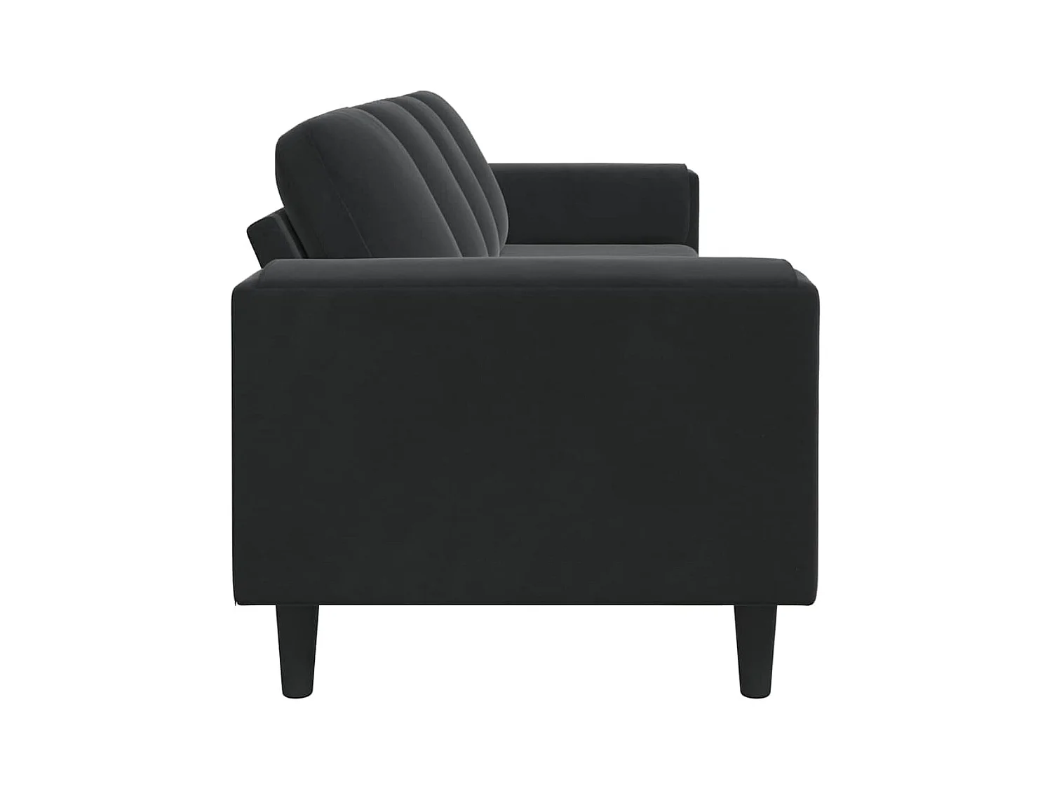 Set di divani in velluto nero