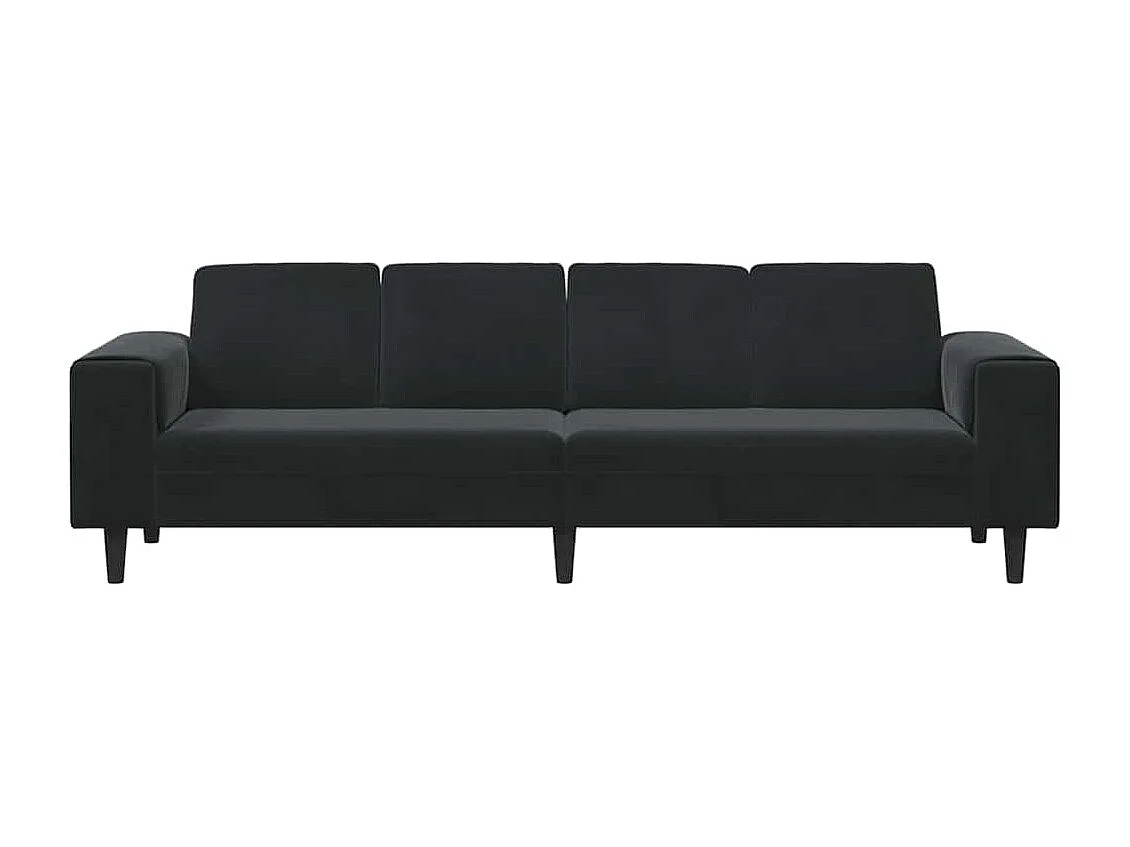 Zwarte fluwelen bankstel