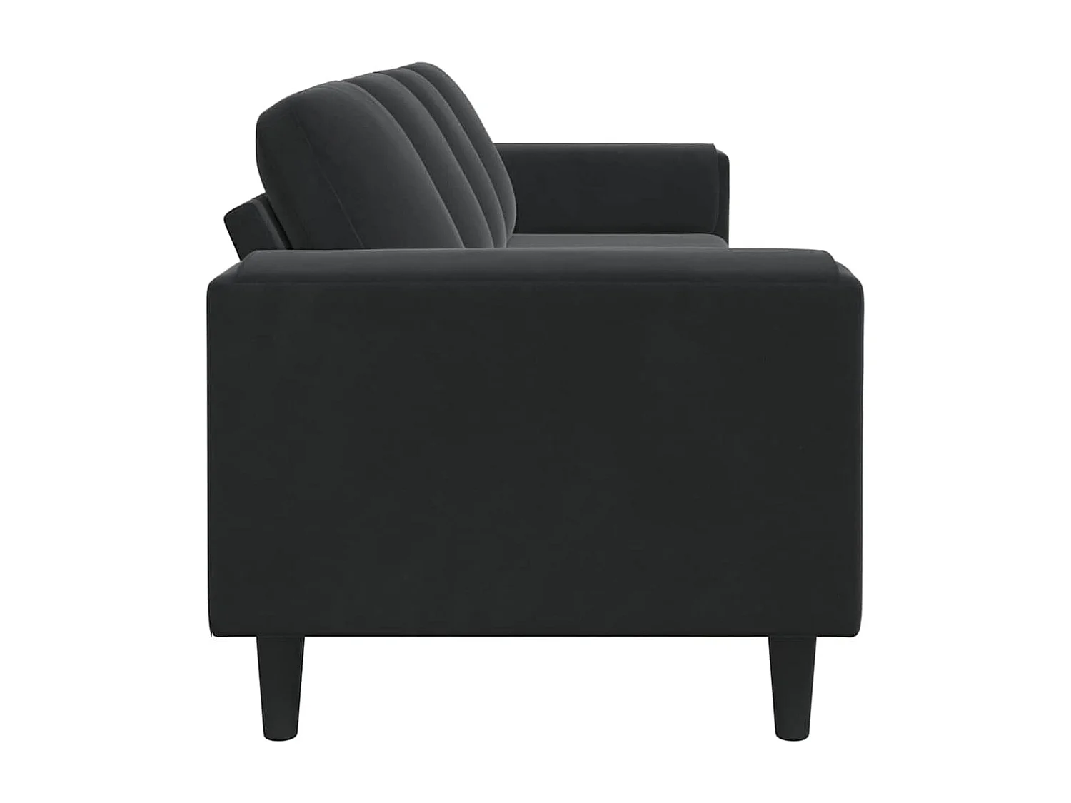 Zwarte fluwelen bankstel