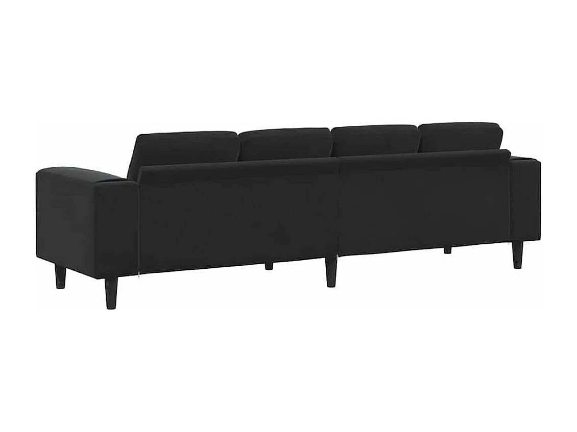 Zwarte fluwelen bankstel