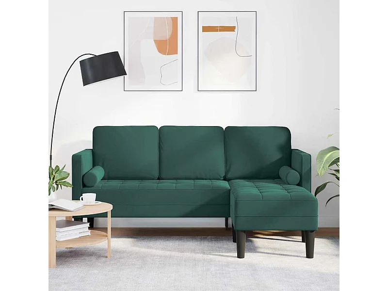 Ensemble de Canapés Vert foncé 173 x 131 x 67 cm Velours