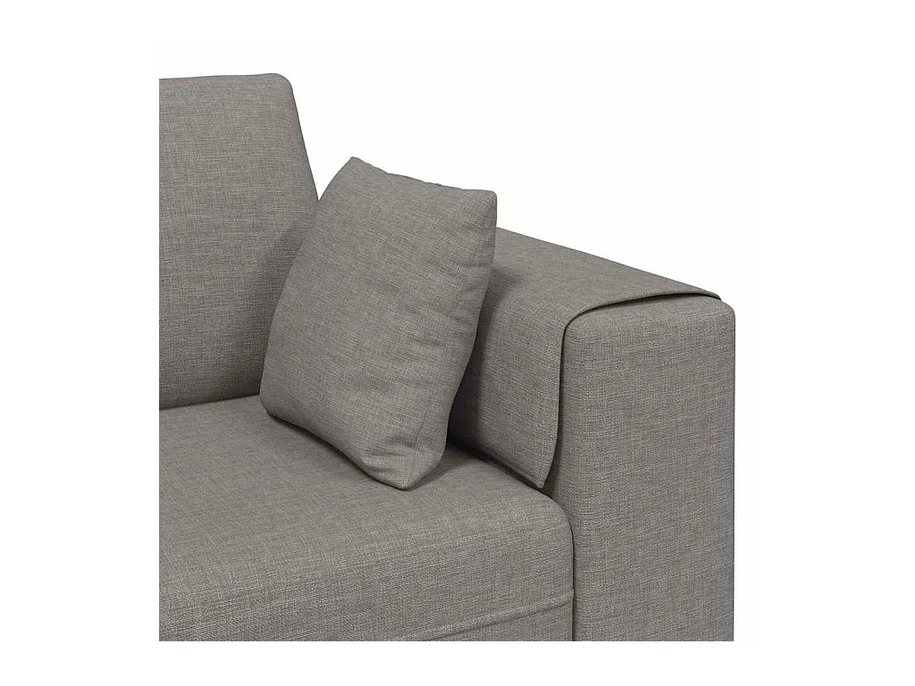 Divano in tessuto con cuscino color tortora 208 cm tessuto