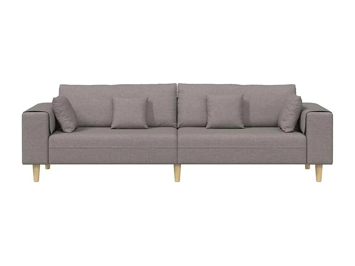 Sofa en tissu avec coussin Taupe 208 cm tissu
