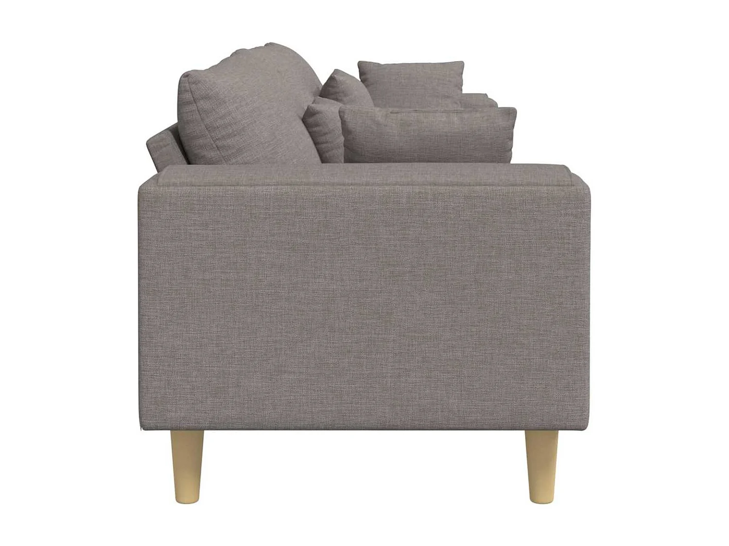 Sofa en tissu avec coussin Taupe 208 cm tissu