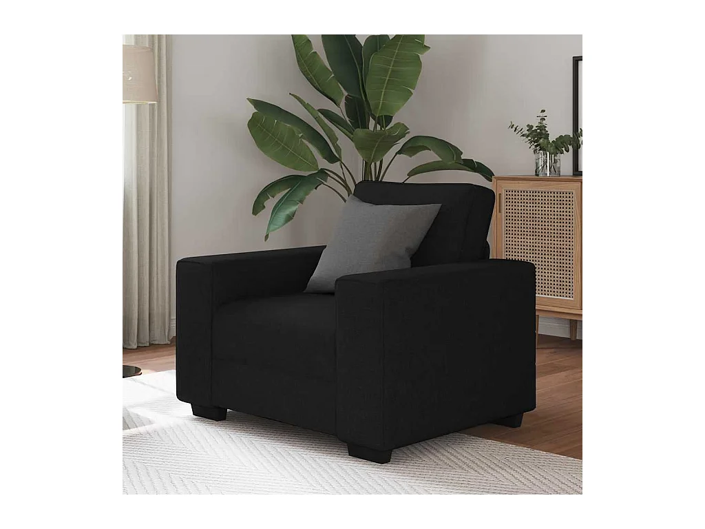 Fauteuil noir 60 cm tissu